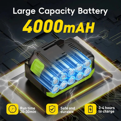 Wireless High Pressure Cleaner with Single-Port Charging Dock & Detergent Bottle, Handheld Portable Power Washer for Auto Washing, Household Sanitizing and Garden Irrigation