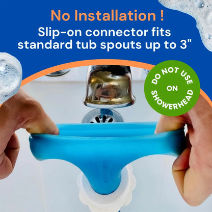 Tool-Free 5 Feet Tub Spout Spray Hose Attachment, Portable Shower Sprayer for Hair Rinse, Baby Bath & Pet Washing