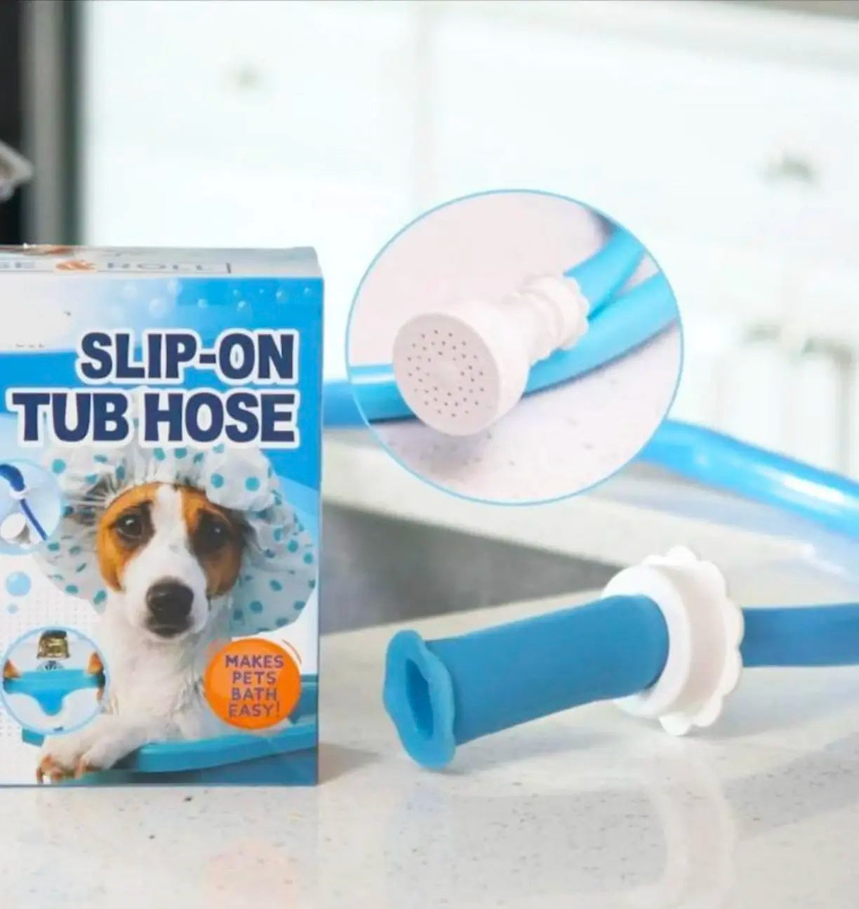 Tool-Free 5 Feet Tub Spout Spray Hose Attachment, Portable Shower Sprayer for Hair Rinse, Baby Bath & Pet Washing